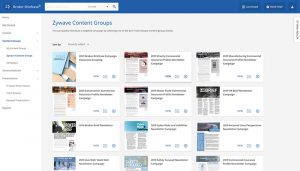 Broker Briefcase Content Groups screen